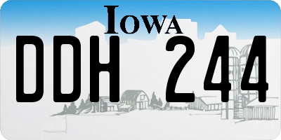 IA license plate DDH244