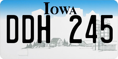 IA license plate DDH245