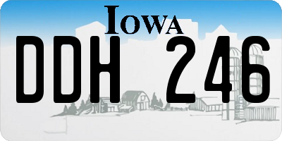 IA license plate DDH246
