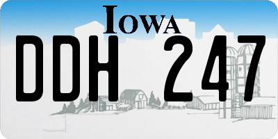 IA license plate DDH247