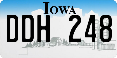 IA license plate DDH248