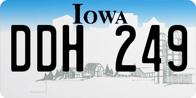 IA license plate DDH249