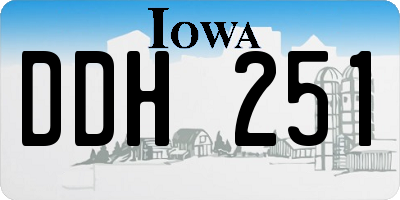 IA license plate DDH251