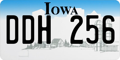 IA license plate DDH256