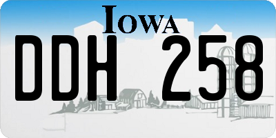 IA license plate DDH258