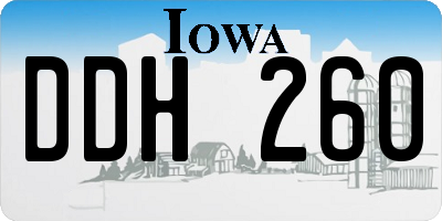 IA license plate DDH260