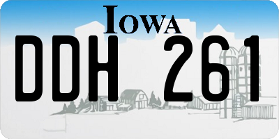 IA license plate DDH261
