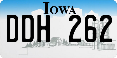 IA license plate DDH262