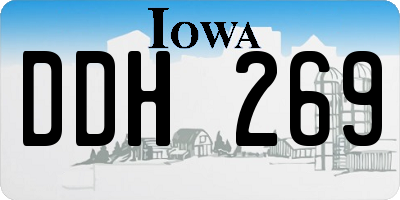 IA license plate DDH269