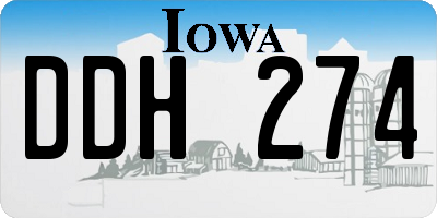 IA license plate DDH274