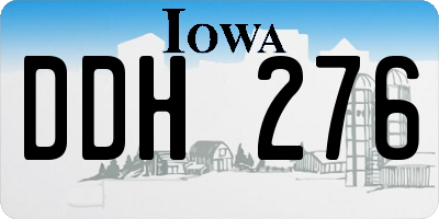 IA license plate DDH276