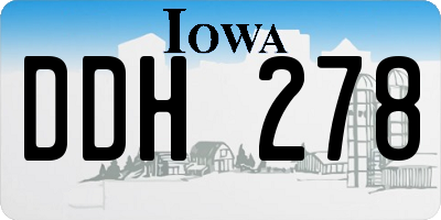 IA license plate DDH278