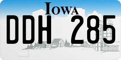 IA license plate DDH285