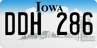 IA license plate DDH286