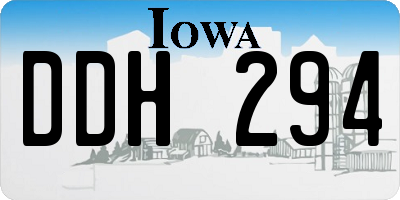 IA license plate DDH294