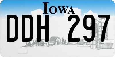 IA license plate DDH297