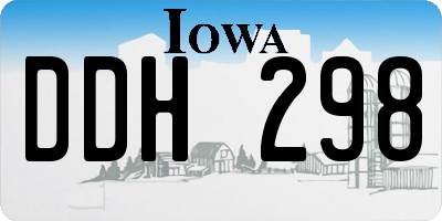 IA license plate DDH298