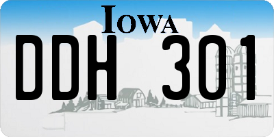 IA license plate DDH301