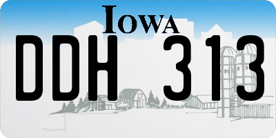 IA license plate DDH313