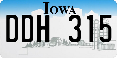 IA license plate DDH315