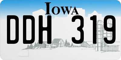 IA license plate DDH319