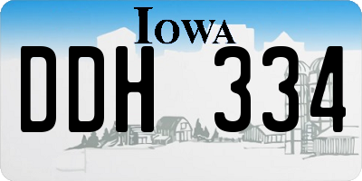 IA license plate DDH334