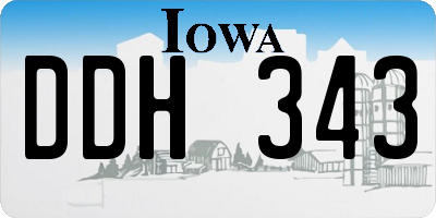 IA license plate DDH343