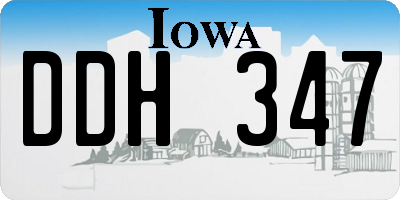 IA license plate DDH347