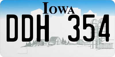 IA license plate DDH354