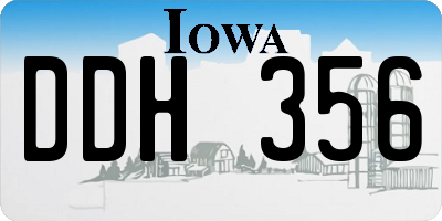 IA license plate DDH356