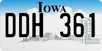 IA license plate DDH361