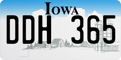 IA license plate DDH365