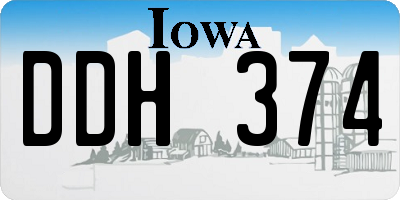 IA license plate DDH374