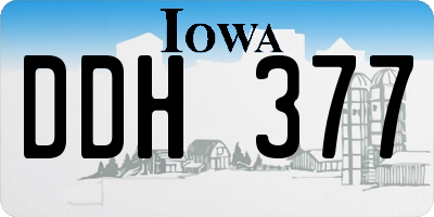 IA license plate DDH377
