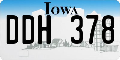 IA license plate DDH378