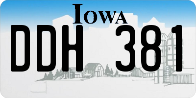 IA license plate DDH381