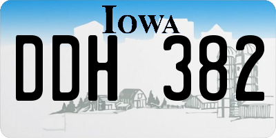 IA license plate DDH382