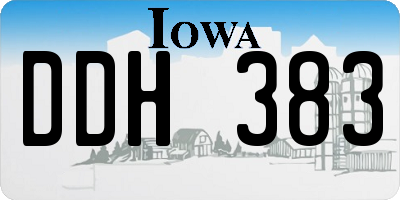 IA license plate DDH383