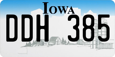 IA license plate DDH385