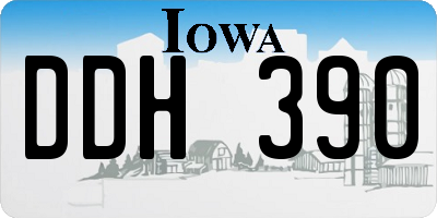 IA license plate DDH390