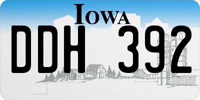 IA license plate DDH392