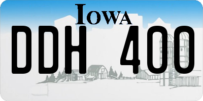 IA license plate DDH400