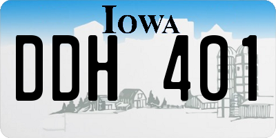 IA license plate DDH401