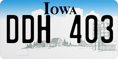 IA license plate DDH403