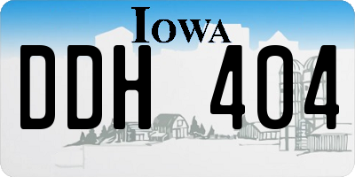 IA license plate DDH404