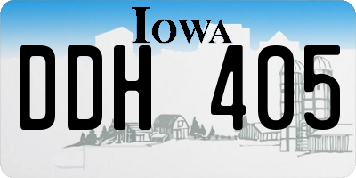 IA license plate DDH405