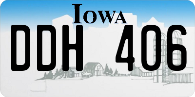 IA license plate DDH406