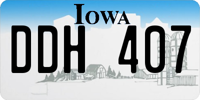 IA license plate DDH407