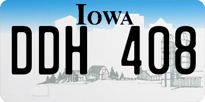 IA license plate DDH408