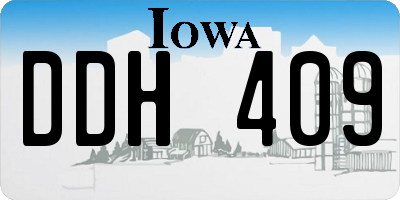 IA license plate DDH409